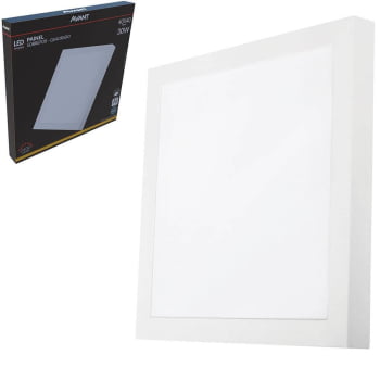Painel Quadrado LED Branco Quente 30W 3000K Avant de Sobrepor Bivolt 40X40 - cód 768290570