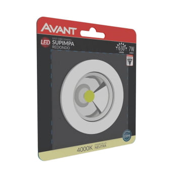 Kit 8 Spot Authentic LED Redondo de Embutir Avant Neutro 7w 4000k - Cód 863070879