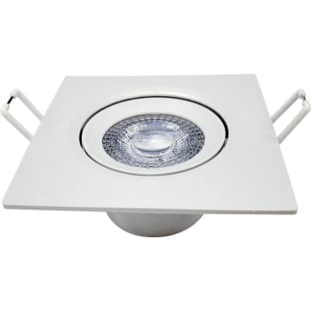 Kit 8 Spot Authentic LED Quadrado de Embutir Avant Branco 5w 6500k - Cód 865021371