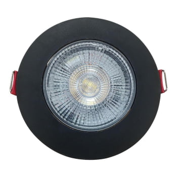 Spot Authentic LED Redondo de Embutir Avant Branco com Corpo Preto Fosco 5w 6500k - Cód 865250576