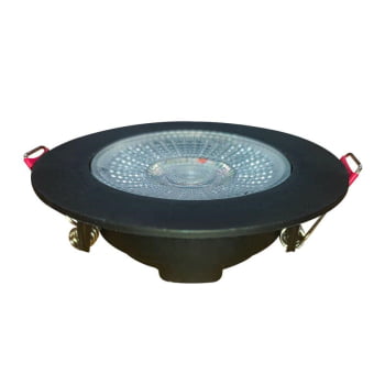 Kit 4 Spot Authentic LED Redondo de Embutir Avant Branco com Corpo Preto Fosco 5w 6500k - Cód 865250