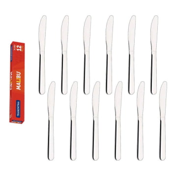 Faca para Sobremesa Tramontina Malibu em Aço Inox 3" 12 Peças 23734003