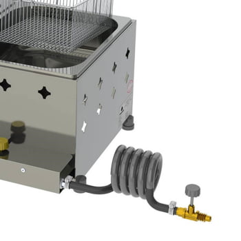 Fritador Retangular Progás a Gás Alta Pressão com Kit Gás e 2 Cestos Capac/ 10 Litros PR-20 G GN