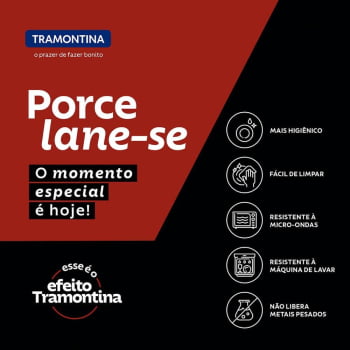 Kit Prato Raso Tramontina Churrasco Classic em Porcelana 28 cm 06 Peças 96950278