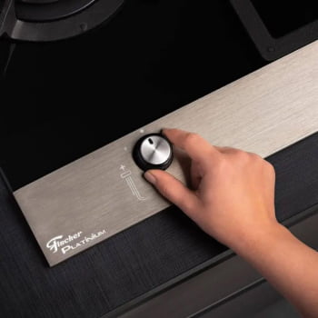 Cooktop Fischer Platinium Preto 3 Bocas Mesa de Vidro Preto A Gás Bivolt 20875(25482)