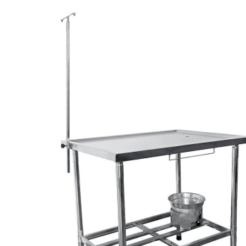 Mesa Pet Imeca 150x70cm Com Grade Pingadeira E Dreno Inox 430 Desmontável 7194
