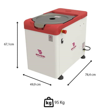 Amassadeira Rápida Braesi Industrial AR-25/1 G4 18kg 220V Potência 3CV B16065