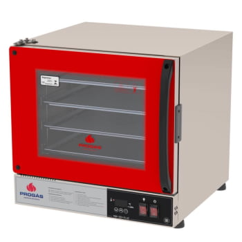 Forno Turbo Elétrico Progás PRP-004 Plus Fast Oven Digital Cor Vermelho Com 4 Esteiras 127V P40158