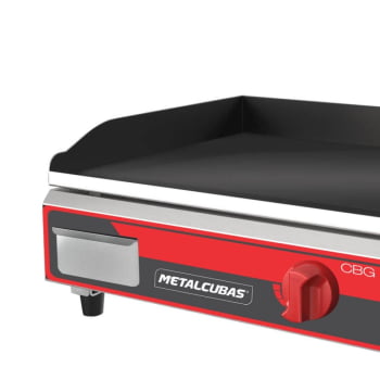 Chapa Bifeteira Profissional A Gás Metalcubas CBG450 PRO Chapa 9,5mm 45x45cm Inox 12030G(10352)