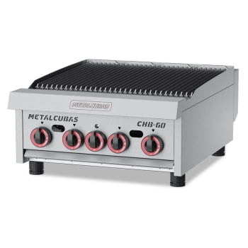 Char Broiler Chapa A Gás Metalcubas CHB60 60x50cm Em Aço Inox 304 MTC0091(23528)