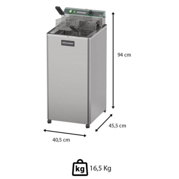 Fritador Industrial Zona Fria de Óleo Elétrico FOE15 P Metalcubas 8000W 220V 15 Litros - MTC0080(232