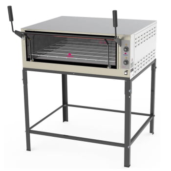 Forno Refratário Elétrico Progás PRPE900 G2 127V 210L Inox Abertura Guilhotina Com Cavaletes P44033