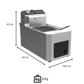 Fritador Industrial Elétrico Venâncio VFO15E-ME De Mesa 8 Litros Óleo 127V Inox 36413