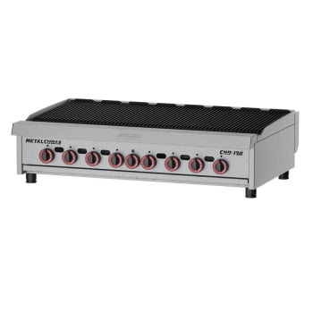 Char Broiler Chapa A Gás Metalcubas CHB 120 Área 120x50cm 8 Queimadores MCT0091(24108)