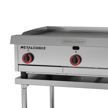 Chapa Bifeteira Metalcubas Premium A Gás CHP90 19mm Área 90,7x50cm 6 Queimadores MTC0092(24349)