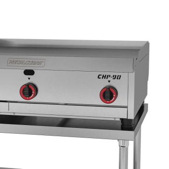 Chapa Bifeteira Metalcubas Premium A Gás CHP90 19mm Área 90,7x50cm 6 Queimadores MTC0092(24349)