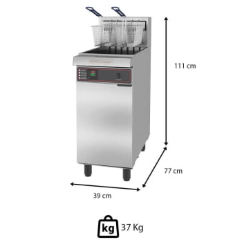 Fritador Industrial Elétrico Metalcubas FAO 2C PRM Água E Óleo 380V Trifásico 30L MTC0051(24430)