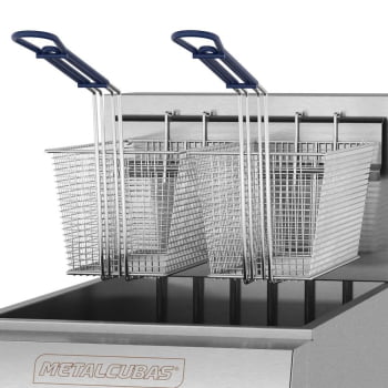 Fritador Industrial Elétrico Metalcubas FAO 2C PRM Água E Óleo 380V Trifásico 30L MTC0051(24430)