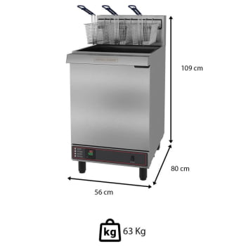 Fritador Industrial A Gás Metalcubas FOG 3C PRM Premium Óleo 127V/220V 45L MTC0071(24438)