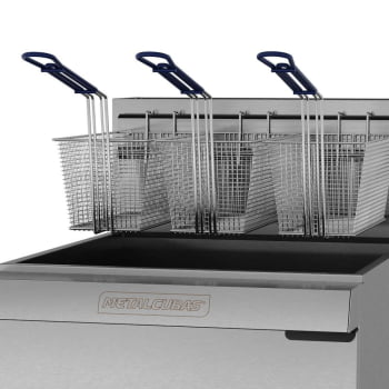 Fritador Industrial A Gás Metalcubas FOG 3C PRM Premium Óleo 127V/220V 45L MTC0071(24438)