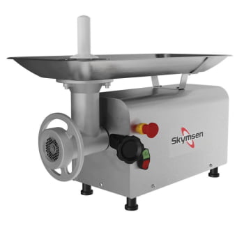 Picador E Moedor De Carnes Skymsen PS-10 Inox 220V Boca 10 0,5 HP-CV 500W 526584