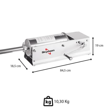 Ensacadeira Manual De Linguiça Skymsen EL7 Horizontal Inox 7 Litros 707139