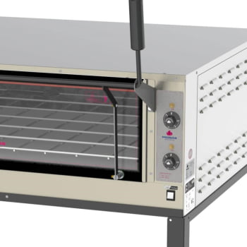 Kit Forno Refratário Elétrico Inox Guilhotina PRPE-900 G2 220V P44034 + Grade Do Forno Refratário 