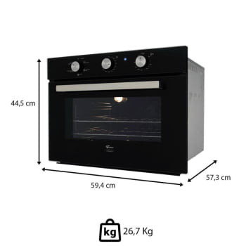 Kit Forno Elétrico Fischer Infinity Embutir 50L 5 Funções + Micro-ondas Infinity 25L Preto 220V