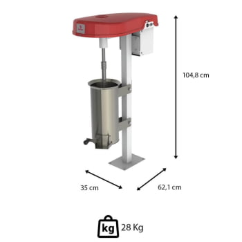 Despolpadeira Industrial De Frutas Braesi DES-10 G3 10L Bivolt 1/2CV 60Hz Aço Inox 3 Peneiras B18351