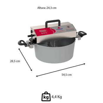 Kit Misturador Mogmix Progás PRMOG-05 Alumínio Panela 5 Litros Bivolt e Suporte para Girar GIRAMOG