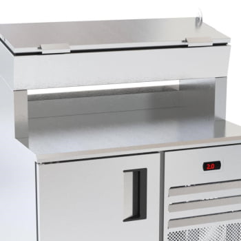 Balcão De Serviço Refrigerado Venâncio Standard Com Condimentadora Inox 100cm 220V VBSRC10(38472)