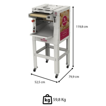Modeladora Para Pães Braesi MB-35 G3 35cm Com Pedestal Motor 1/4cv 60Hz Bivolt B18215