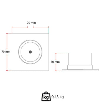 Luminária Led Avant Spot Authentic Quadrada 3W BR6500k Bivolt 250 Branco 865441376