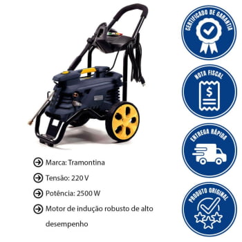 Lavadora De Alta Pressão Tramontina 2500W MASTER Mangueira 10m Jato Regulável 2300psi 220V 42556022