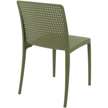 Kit 4 Cadeiras Tramontina Isabelle em Polipropileno e Fibra de Vidro Verde Oliva 92150027 