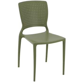 Cadeira Tramontina Safira em Polipropileno e Fibra de Vidro Verde Oliva 92048027