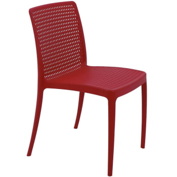 Kit 4 Cadeiras Tramontina Isabelle em Polipropileno e Fibra de Vidro Vermelho 92150040