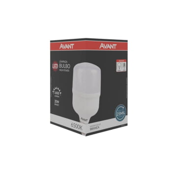Kit 4 Lâmpadas LED Bulbo Avant HP 20W Bivolt Base E27 BR6500K - 273111377