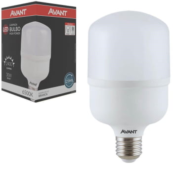 Kit 4 Lâmpadas LED Bulbo Avant HP 30W Bivolt Base E27 BR6500K - 273121376