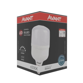 Kit 4 Lâmpadas LED Bulbo Avant HP 40W Bivolt Base E27 BR6500K - 273131375