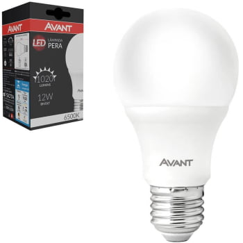 Kit 4 Lâmpadas Pera LED (A60) Branco 12w HE1050 Avant Base E27 Bivolt BR6500K - CÓD 276121373