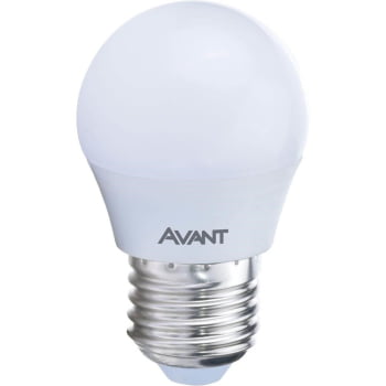 Kit 2 Lâmpadas LED Bolinha Avant Amarelo 4W Bivolt MG350-C 2700K Base E27 - CÓD 285171376