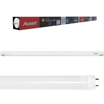 Kit 2 Lâmpadas LED Avant Tubular T8 Branco 9W Bivolt 6500K BR900-B Base G13 - CÓD 335511374