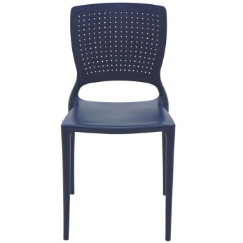 Kit 4 Cadeiras Tramontina Safira em Polipropileno e Fibra de Vidro Azul Yale 92048170 