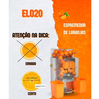 Espremedor de Laranja Extrator de Suco Industrial Onix Elétrico Aço Inox 220v ELO20
