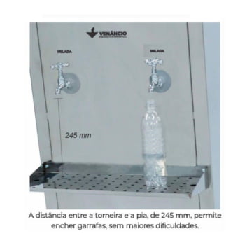 Bebedouro Refrigerado Venâncio Easy Water 100 Litros 220V Aço Inoxidável RB10-15845