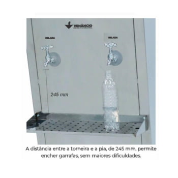 Bebedouro de água Refrigerado até 150 Litros em Inox Venâncio RBI15 220V