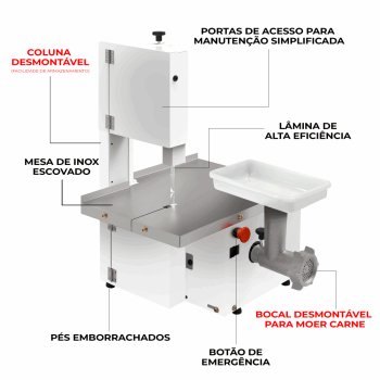 SF14M Serra Fita de Bancada 146mm 1/3cv com Moedor