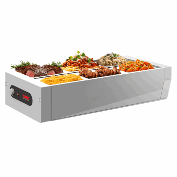 BFM622 Buffet térmico de Mesa aquecido Inox 6 cubas com tampa 220V