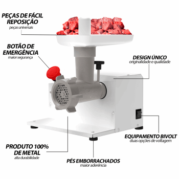MEC Moedor e Extrusor Multiuso Bivolt 50/60 HZ Bivolt